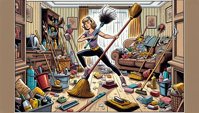 A Comical Quest for the Perfect Domestic Cleaning Routine