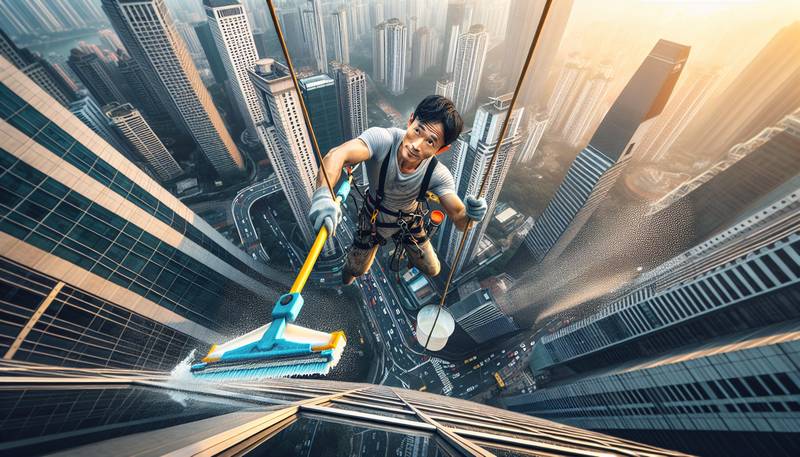 High-Rise Window Cleaning: A Vertiginous Adventure